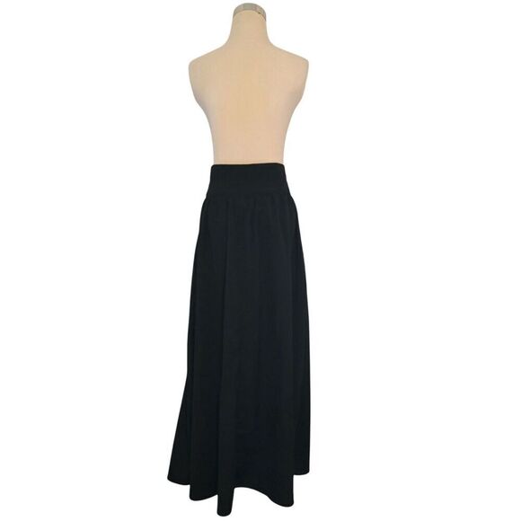 Black High Waist Victorian Inspired Half Button Front Gathered Skirt Size XL - Picture 6 of 11